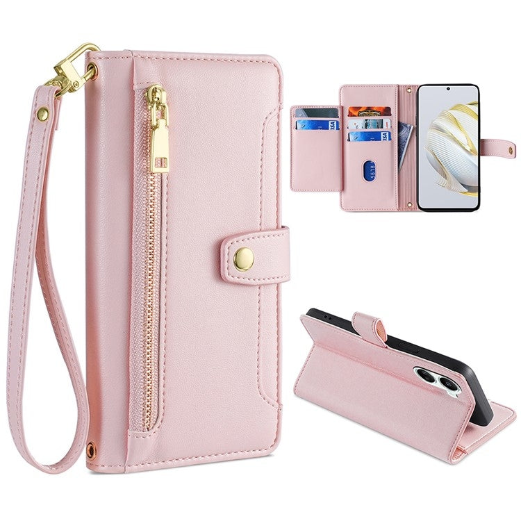 Sheep Texture Cross-body Zipper Wallet Leather Phone Case, For ASUS Zenfone 9 / Zenfone 9Z, For Huawei P50, For Huawei P Smart Z / Enjoy 10 Plus, For Huawei Nova 10 Pro, For Huawei Mate 50, For Huawei Nova 10 SE, For Meizu Note 9, For Nokia C21 Plus   ...