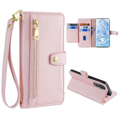 Sheep Texture Cross-body Zipper Wallet Leather Phone Case, For ASUS Zenfone 9 / Zenfone 9Z, For Huawei P50, For Huawei P Smart Z / Enjoy 10 Plus, For Huawei Nova 10 Pro, For Huawei Mate 50, For Huawei Nova 10 SE, For Meizu Note 9, For Nokia C21 Plus   ...