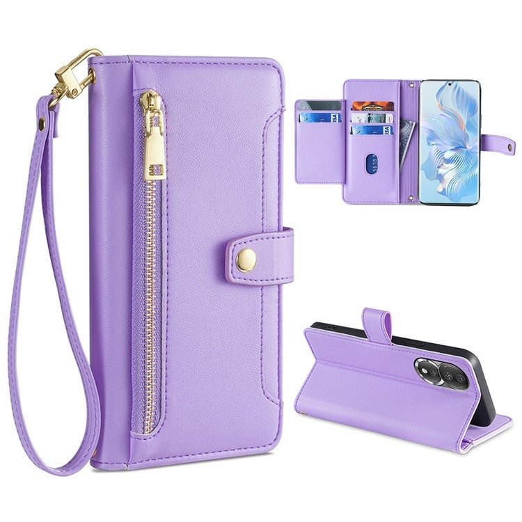 Sheep Texture Cross-body Zipper Wallet Leather Phone Case, For ASUS Zenfone 9 / Zenfone 9Z, For Huawei P50, For Huawei P Smart Z / Enjoy 10 Plus, For Huawei Nova 10 Pro, For Huawei Mate 50, For Huawei Nova 10 SE, For Meizu Note 9, For Nokia C21 Plus   ...