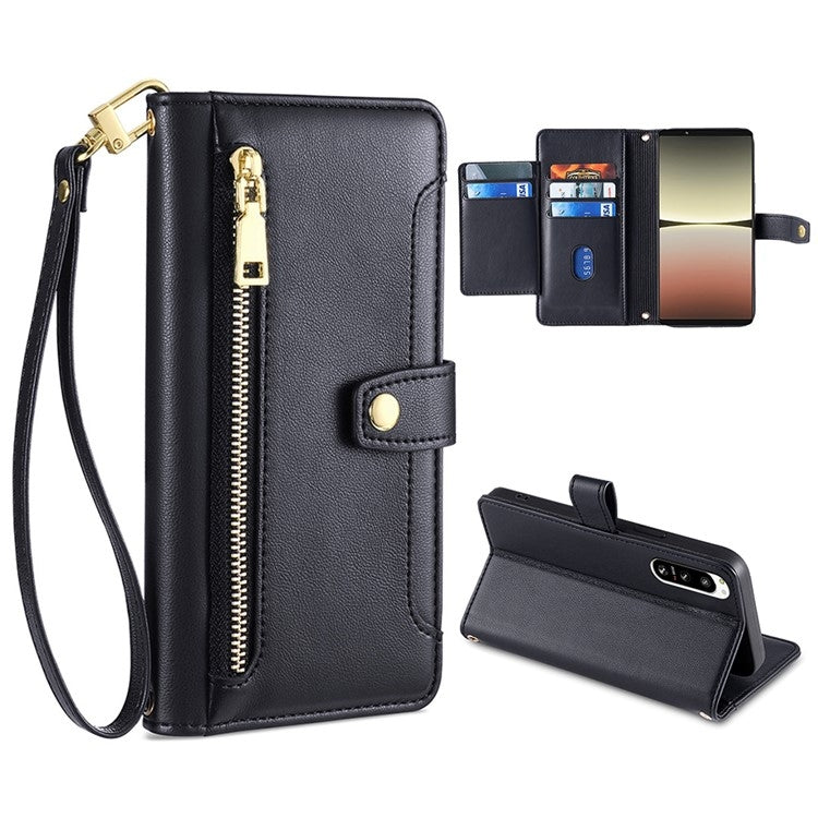 Sheep Texture Cross-body Zipper Wallet Leather Phone Case, For Sony Xperia 5 IV, For Sony Xperia Ace III, For Xiaomi Redmi Note 11 4G Global / Note 11S, For Xiaomi Redmi K50 Ultra, For Xiaomi Civi 2 5G, For Xiaomi Redmi K40 Gaming, For OnePlus 10 Pro 5...