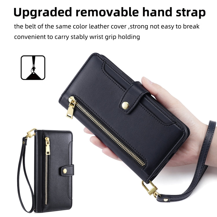 Sheep Texture Cross-body Zipper Wallet Leather Phone Case, For Sony Xperia 5 IV, For Sony Xperia Ace III, For Xiaomi Redmi Note 11 4G Global / Note 11S, For Xiaomi Redmi K50 Ultra, For Xiaomi Civi 2 5G, For Xiaomi Redmi K40 Gaming, For OnePlus 10 Pro 5...