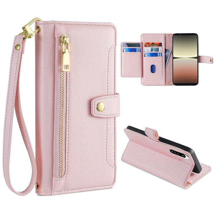 Sheep Texture Cross-body Zipper Wallet Leather Phone Case, For Sony Xperia 5 IV, For Sony Xperia Ace III, For Xiaomi Redmi Note 11 4G Global / Note 11S, For Xiaomi Redmi K50 Ultra, For Xiaomi Civi 2 5G, For Xiaomi Redmi K40 Gaming, For OnePlus 10 Pro 5...