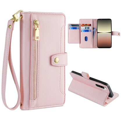 Sheep Texture Cross-body Zipper Wallet Leather Phone Case, For Sony Xperia 5 IV, For Sony Xperia Ace III, For Xiaomi Redmi Note 11 4G Global / Note 11S, For Xiaomi Redmi K50 Ultra, For Xiaomi Civi 2 5G, For Xiaomi Redmi K40 Gaming, For OnePlus 10 Pro 5...