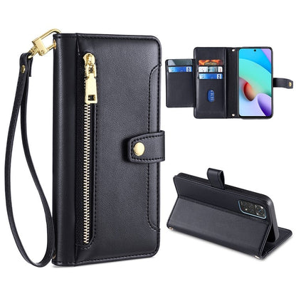 Sheep Texture Cross-body Zipper Wallet Leather Phone Case, For Sony Xperia 5 IV, For Sony Xperia Ace III, For Xiaomi Redmi Note 11 4G Global / Note 11S, For Xiaomi Redmi K50 Ultra, For Xiaomi Civi 2 5G, For Xiaomi Redmi K40 Gaming, For OnePlus 10 Pro 5...