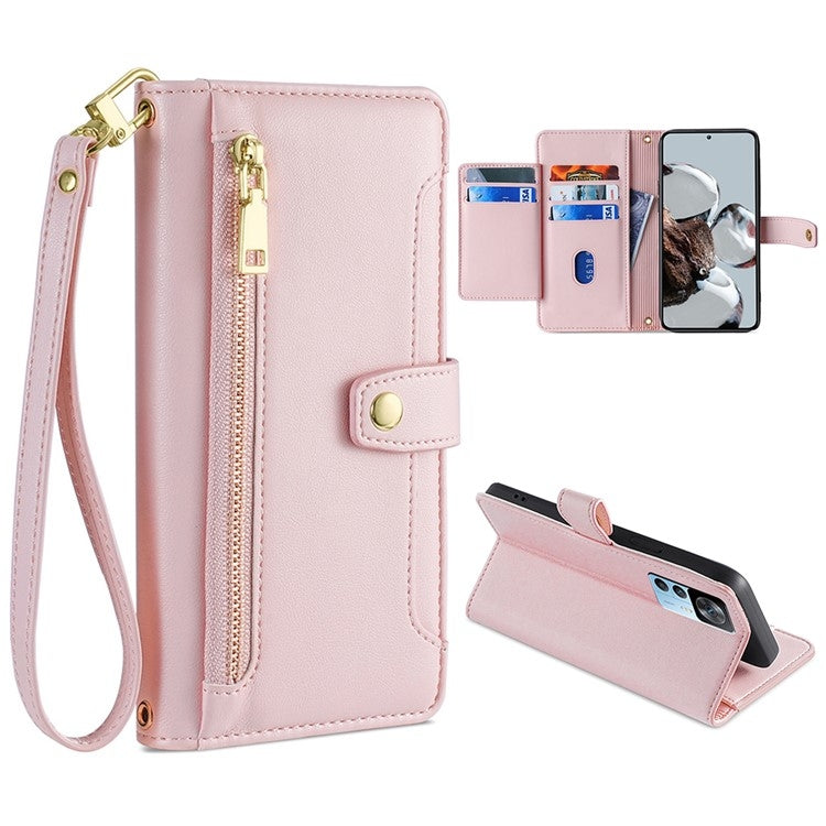 Sheep Texture Cross-body Zipper Wallet Leather Phone Case, For Sony Xperia 5 IV, For Sony Xperia Ace III, For Xiaomi Redmi Note 11 4G Global / Note 11S, For Xiaomi Redmi K50 Ultra, For Xiaomi Civi 2 5G, For Xiaomi Redmi K40 Gaming, For OnePlus 10 Pro 5...