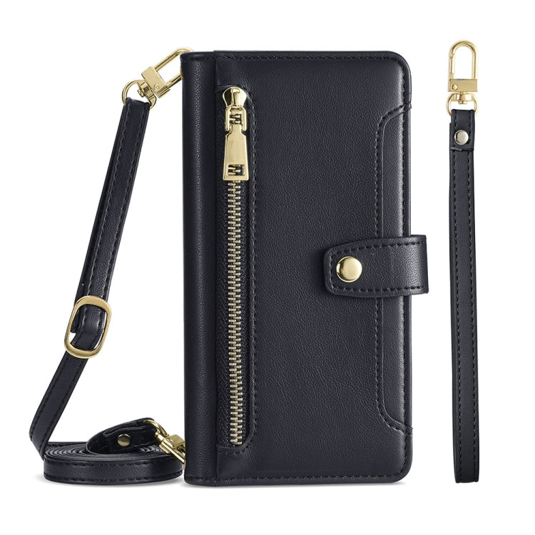 Sheep Texture Cross-body Zipper Wallet Leather Phone Case, For Sony Xperia 5 IV, For Sony Xperia Ace III, For Xiaomi Redmi Note 11 4G Global / Note 11S, For Xiaomi Redmi K50 Ultra, For Xiaomi Civi 2 5G, For Xiaomi Redmi K40 Gaming, For OnePlus 10 Pro 5...