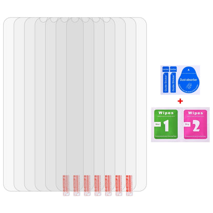 10-pack clear tempered glass screen protector films with screen cleaning wipes