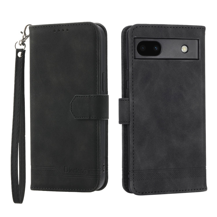 Black TPU and PU leather phone case with flip cover and wrist strap, camera window