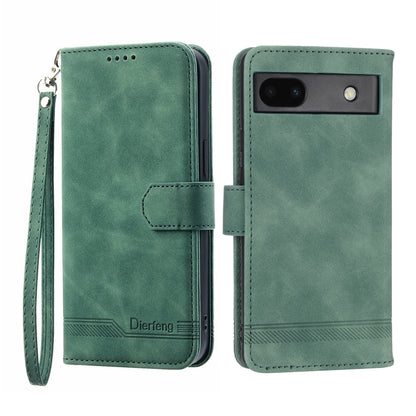 Green TPU + PU leather phone case with wrist strap, magnetic flap, and camera cutout