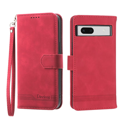 Red wallet-style phone case with magnetic flap, camera cutout, and wrist strap