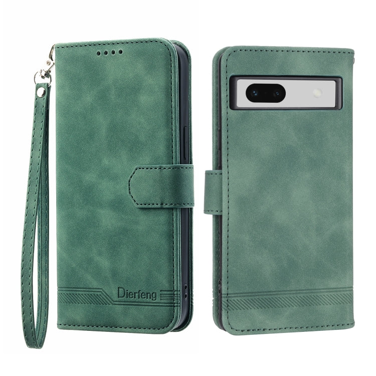 Green wallet-style phone case with magnetic flap, camera cutout, and wrist strap