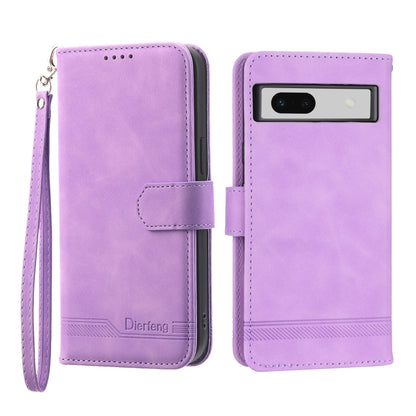 Purple flip phone case with wrist strap, front closure, and camera cutout
