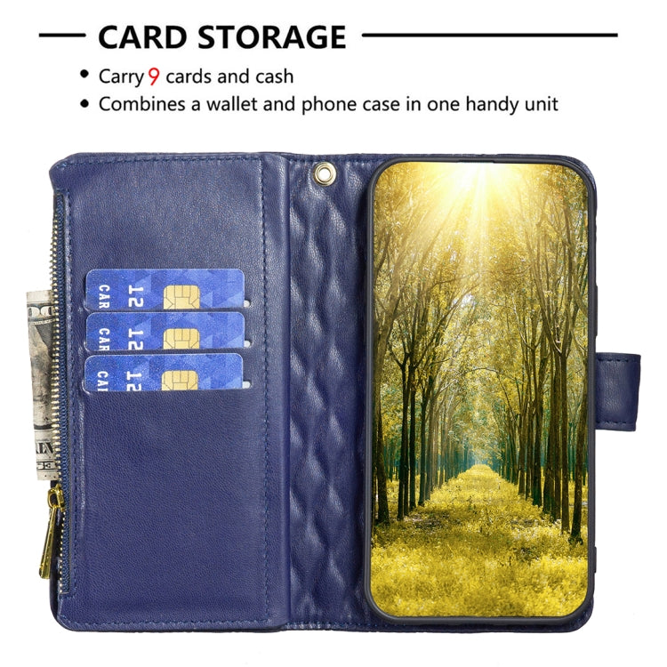 Diamond Lattice Zipper Wallet Leather Flip Phone Case, For vivo Y02 4G, For Xiaomi Redmi 12C, For Xiaomi Redmi K60 / K60 Pro, For Xiaomi Redmi Note 12 Pro+ Global, For Xiaomi Redmi Note 12 Pro 5G Global, For Xiaomi Redmi Note 12 Global