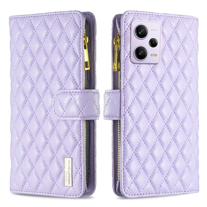 Diamond Lattice Zipper Wallet Leather Flip Phone Case, For vivo Y02 4G, For Xiaomi Redmi 12C, For Xiaomi Redmi K60 / K60 Pro, For Xiaomi Redmi Note 12 Pro+ Global, For Xiaomi Redmi Note 12 Pro 5G Global, For Xiaomi Redmi Note 12 Global