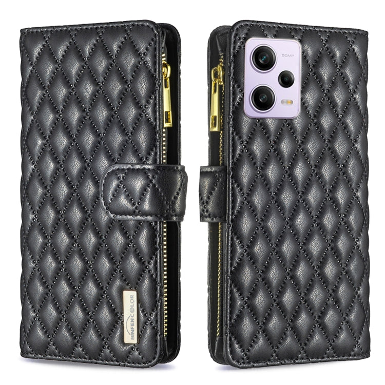 Diamond Lattice Zipper Wallet Leather Flip Phone Case, For vivo Y02 4G, For Xiaomi Redmi 12C, For Xiaomi Redmi K60 / K60 Pro, For Xiaomi Redmi Note 12 Pro+ Global, For Xiaomi Redmi Note 12 Pro 5G Global, For Xiaomi Redmi Note 12 Global