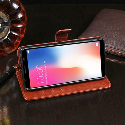 Crazy Horse leather horizontal flip phone case with card slots, brown, with phone