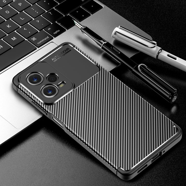 Carbon Fiber Texture Shockproof TPU Phone Case, For Xiaomi Redmi Note 12 Global/Poco X5
