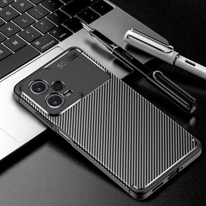 Carbon Fiber Texture Shockproof TPU Phone Case, For Xiaomi Redmi Note 12 Global/Poco X5