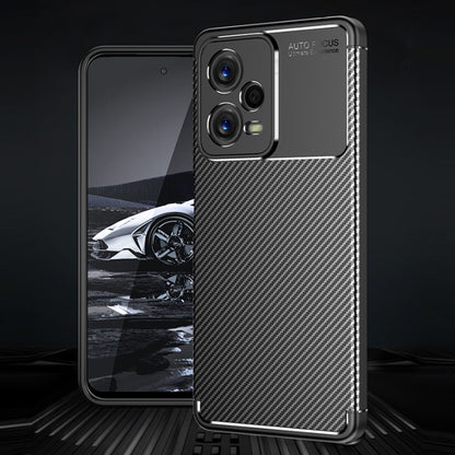Carbon Fiber Texture Shockproof TPU Phone Case, For Xiaomi Redmi Note 12 Global/Poco X5