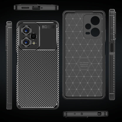 Carbon Fiber Texture Shockproof TPU Phone Case, For Xiaomi Redmi Note 12 Global/Poco X5