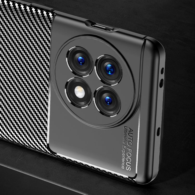 Black TPU phone case with carbon fiber texture and camera lens protection