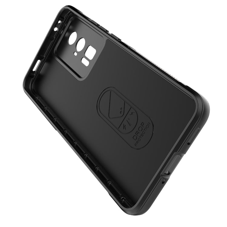 Magic Shield TPU + flannel phone case, black back cover with cutouts
