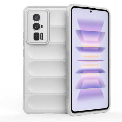 White TPU flannel phone case with camera cutouts and raised edge for screen protection
