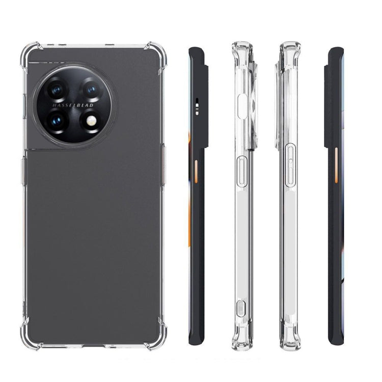Transparent TPU phone case with side buttons and camera opening, shockproof fit