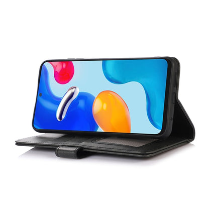 Black flip leather phone case with stand-up viewing angle