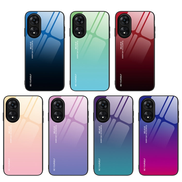 Set of gradient glass phone cases in multiple colors with camera cutout