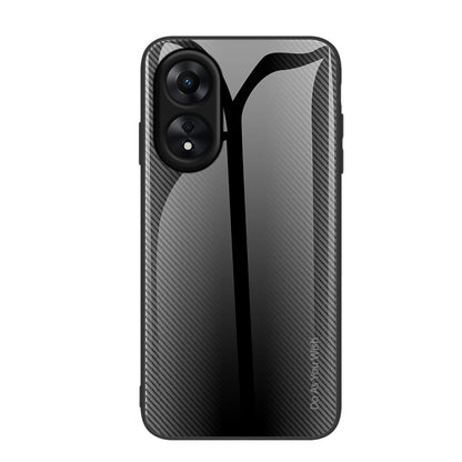 Gray and black textured gradient TPU phone case with camera cutouts for OPPO A17