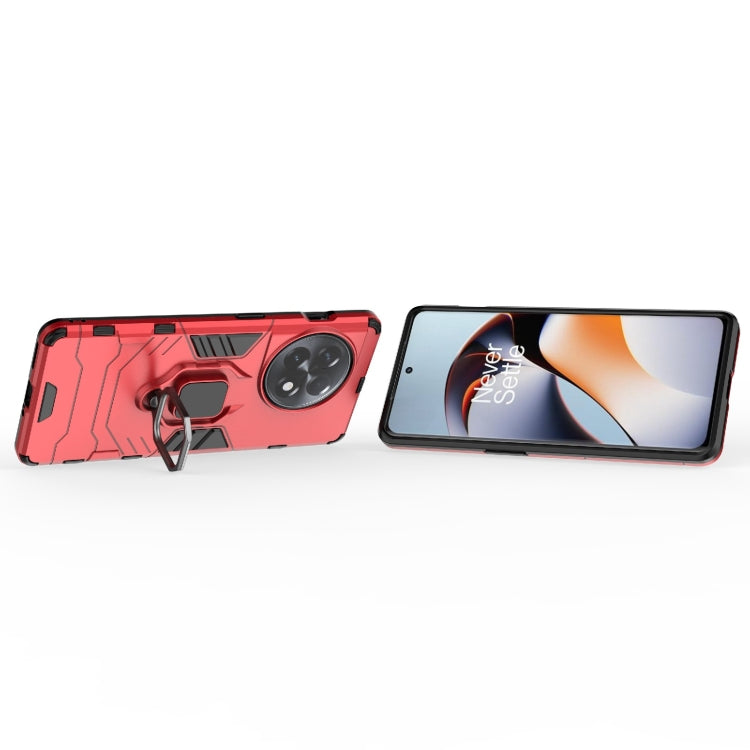 Red phone case with magnetic ring holder and camera cutout, rugged TPU-PC