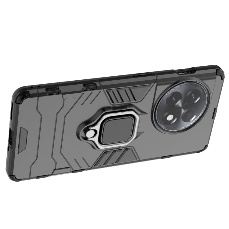 Charcoal rugged phone case with magnetic ring holder and camera cutout