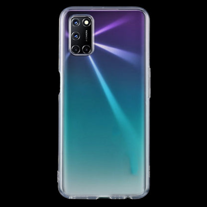 Transparent slim TPU case with camera opening, clear back cover, and side cutouts