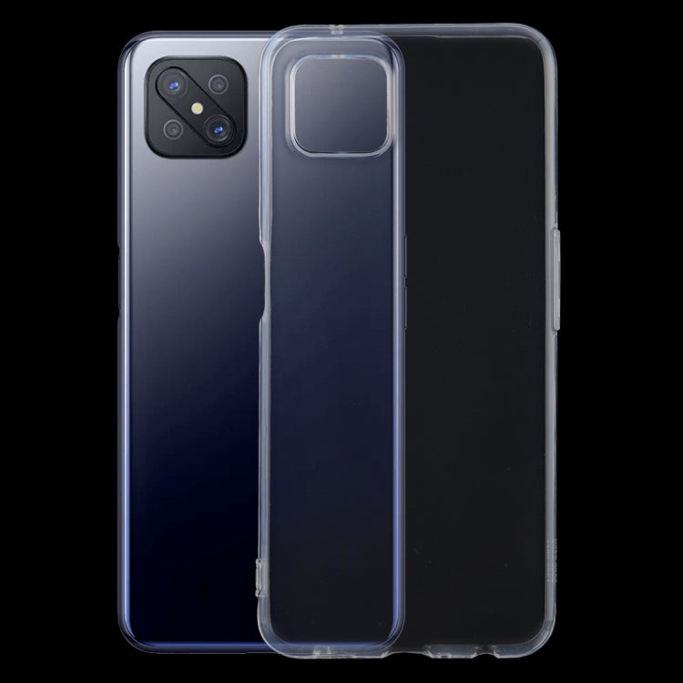 Transparent TPU case with front and back coverage, camera cutout and side button openings