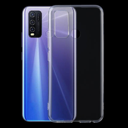 Transparent TPU phone case with raised camera area, side buttons and charging cutouts
