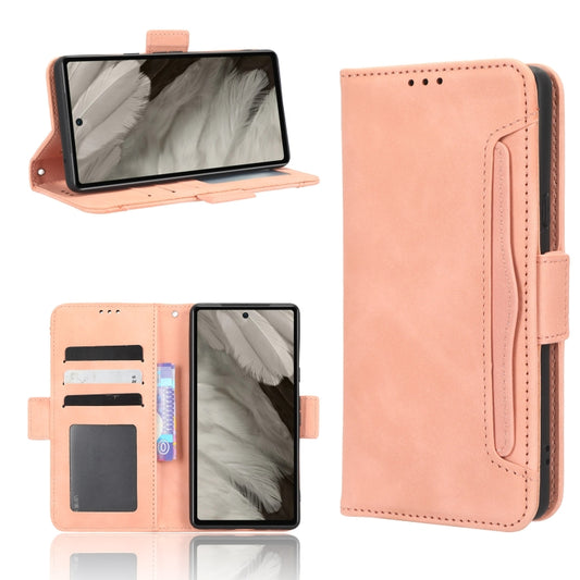 Pink leather phone case with card slots, flip stand, and cutouts for camera and ports