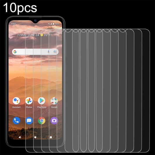 Set of 10 tempered glass screen protectors with curved 2.5D edges