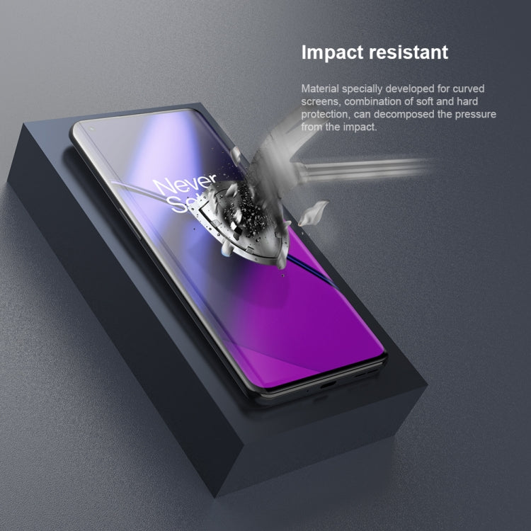 NILLKIN impact-resistant curved screen protector for OnePlus 11, clear edge-fit