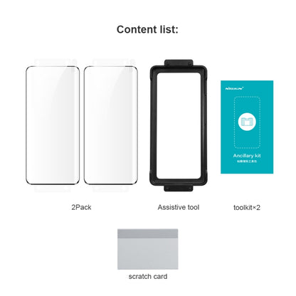 NILLKIN OnePlus 11 screen protector 2-pack with installation tools and scratch card