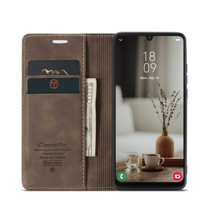 Brown leather wallet phone case with interior card slots and flip cover