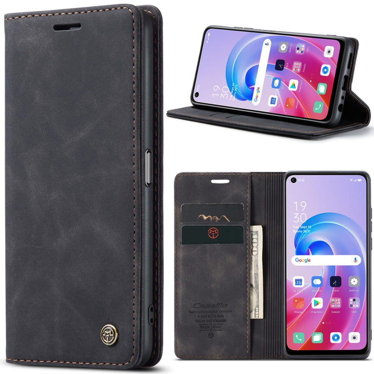 Dark blue leather flip phone case with card slots and flip cover