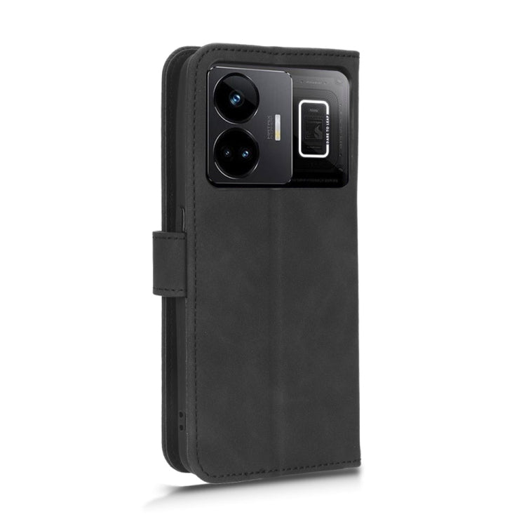 Black magnetic flip leather phone case with camera opening and button cutouts