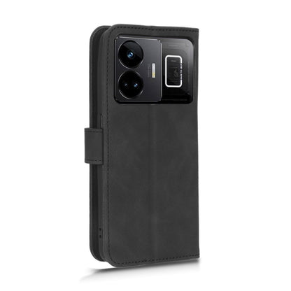 Black magnetic flip leather phone case with camera opening and button cutouts