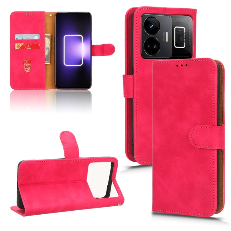 Magnetic flip leather phone case, red wallet-style with magnetic closure and stand