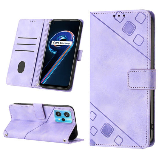 Light purple embossed leather phone wallet case with card slots and flip stand