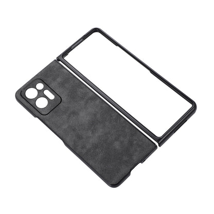 Black PU textured shockproof phone case with wide open cutout and camera slot