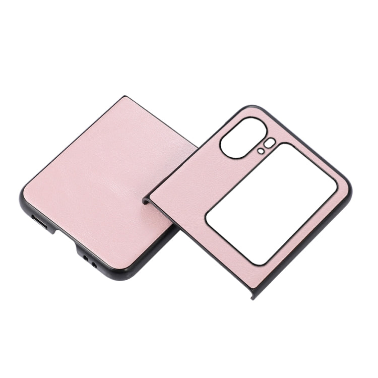 Pink OPPO Find N2 Flip flip phone case, shown open with camera and ports cutouts.