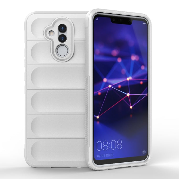 TPU flannel wallet-style phone case, white, with camera cutout and card slots