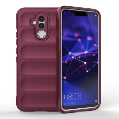 TPU flannel wallet-style phone case, wine red, with camera cutout and card slots